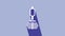 White Toilet brush icon isolated on purple background. 4K Video motion graphic animation