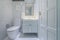 White toilet clean and simple bathroom