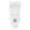 White toilet with open cap top view realistic vector illustration. Ceramic bathroom bowl