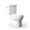 A white toilet on a white background and a slight shadow