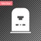 White Tombstone with RIP written on it icon isolated on transparent background. Grave icon. Vector Illustration