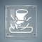 White Tornado icon isolated on grey background. Cyclone, whirlwind, storm funnel, hurricane wind or twister weather icon