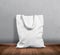 White tote bag mockup with grey background