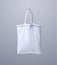 White tote bag mockup. Vector 3d illustration.