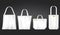 White tote shopping eco bags