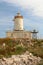 White tower lighthouse and radar