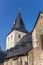 White tower of the St. Johannis church in Wernigerode