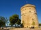 The White Tower of Thessaloniki on the shore of The Aegean Sea in Thessaloniki, Greece