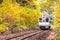 White train commuter Fukushima Japan