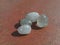 White transparent healing agate stones relives stress and balances mind.