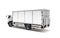 White transport cargo truck or container auto car trailer