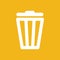 white trash bin icon