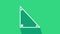 White Triangle math icon isolated on green background. 4K Video motion graphic animation