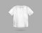 White tshirt mockup template. Unisex short sleeved fashionable shirt