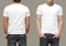 White tshirt on a young man template