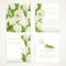 White tulips on four vertical blank banners set 1