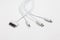 White universal charging cable, adapter with micro USB, usb connectors