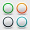 White user interface buttons set