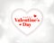 White valentines day background with heart frame