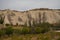 White valley, Cappadocia, gorge Baydere, Turkey: Extraordinary landscape with mountains and rocks in autumn