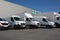 White van transportation truck park