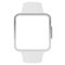 White vector concept model of the Apple Watch isolated on white