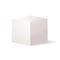 White vector cube. Isolated on white background. Realistic Cube with perspective.,3d vector illustration.