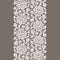 White Vector Lace. Vertical Seamless Pattern.