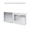 White Vector Product Package With Window and retractable box