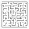 White vector template with a black maze, puzzle. Illustration