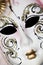 White Venetian mask with patterns