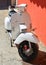 White Vespa is an Italian brand of scooter manufactured by Piaggio.