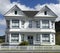 White Victorian Home Under Blue Cloudy Sky