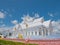 White Vihara hall boat style in Wat Hin Thaen Lamphachi temple (Temple public)