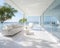 white villa with floor-to-ceiling windows.