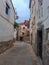 white village of Montanejos, Castellon de la Plana street and houses in the old town