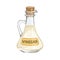 White vinegar in glass bottle isolated