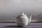 White vintage classic teapot