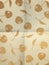 White vintage wrapping paper with gold cherries