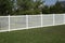 White vinyl fence