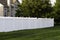 white vinyl fence