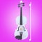 White Violin purple background musical instrument