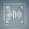 White Voice recognition icon isolated on grey background. Voice biometric access authentication for personal identity