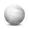 White volleyball ball on white background.