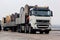 White Volvo FH and Power Cable Drums on Trailer
