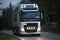 White Volvo FH Semi Trailer Late Night Trucking