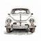 White Vw Type 1 Car Illustration In Vray Style