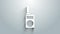 White Walkie talkie icon isolated on grey background. Portable radio transmitter icon. Radio transceiver sign. 4K Video