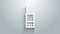 White Walkie talkie icon isolated on grey background. Portable radio transmitter icon. Radio transceiver sign. 4K Video