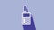 White Walkie talkie icon isolated on purple background. Portable radio transmitter icon. Radio transceiver sign. 4K